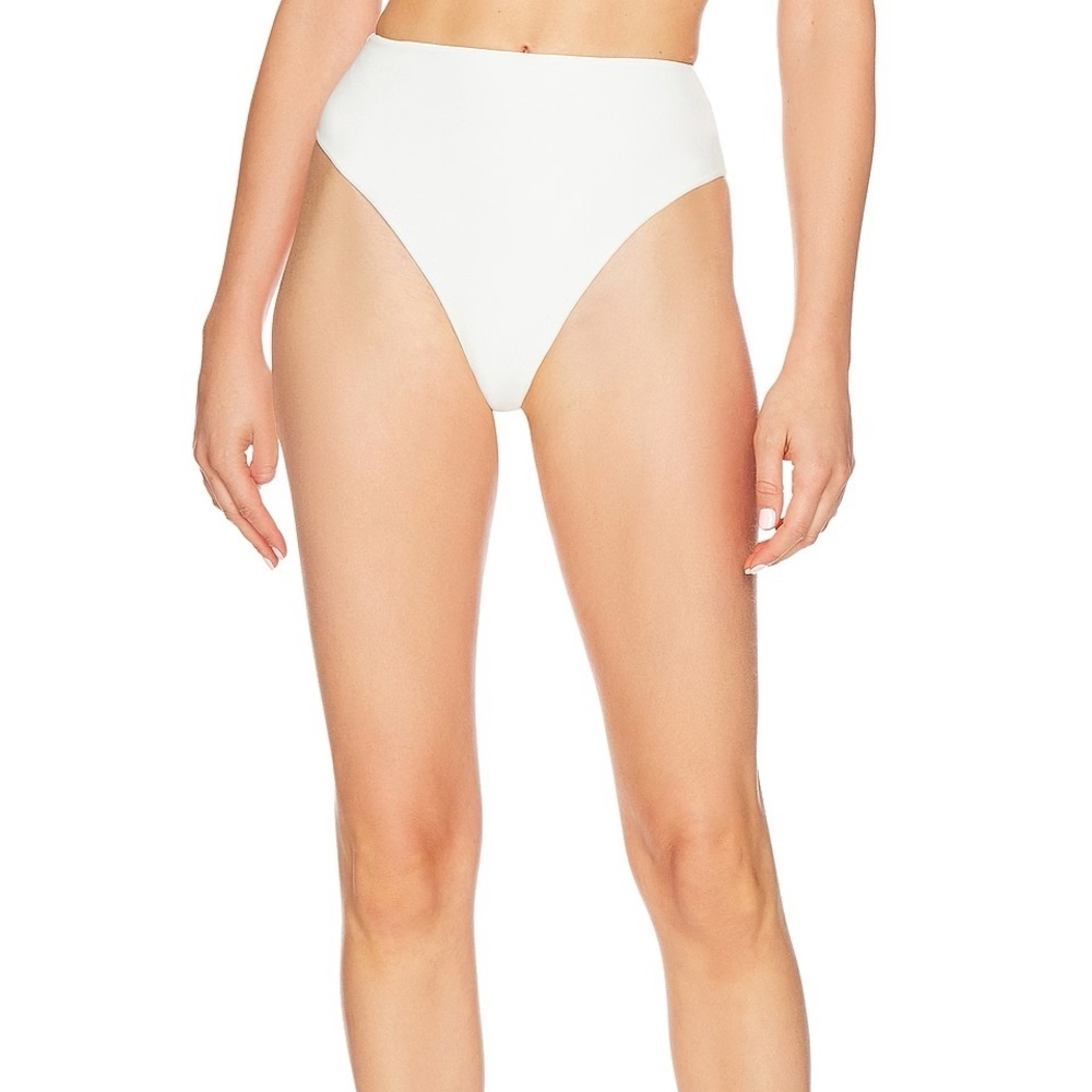 Tularosa White High-Waist Bikini Bottom